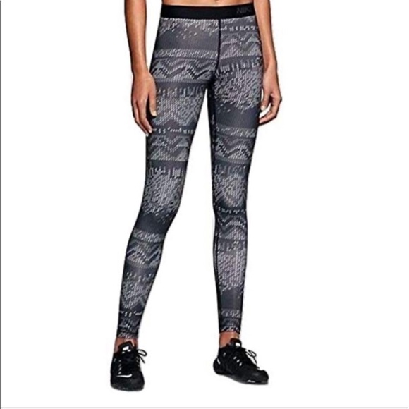 NIKE DRIFIT PRINT LEGGINGS - Picture 1 of 5